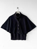 SACAI - F/W 2019 TWO TONE LAYERED HIGN NECK VEST WITH BUTTONED CROP CAPE