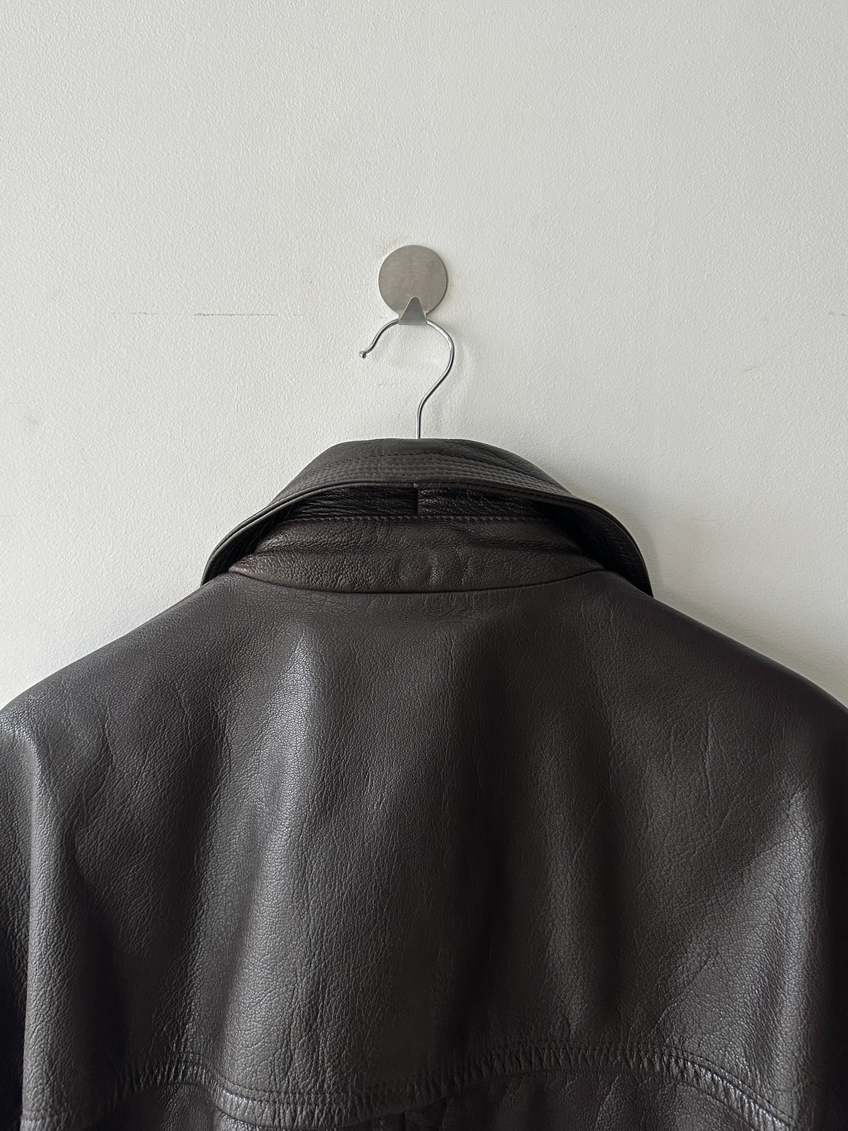 VERSACE - 1990S LEATHER BOMBER JACKET