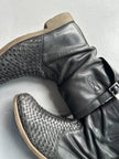 BIKKEMBERGS - 2000s WOVEN FRONT ANKLE BOOTS