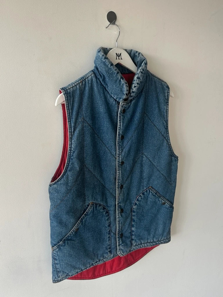 ARMANI JEANS - 1990s DENIM VEST GILET JACKET