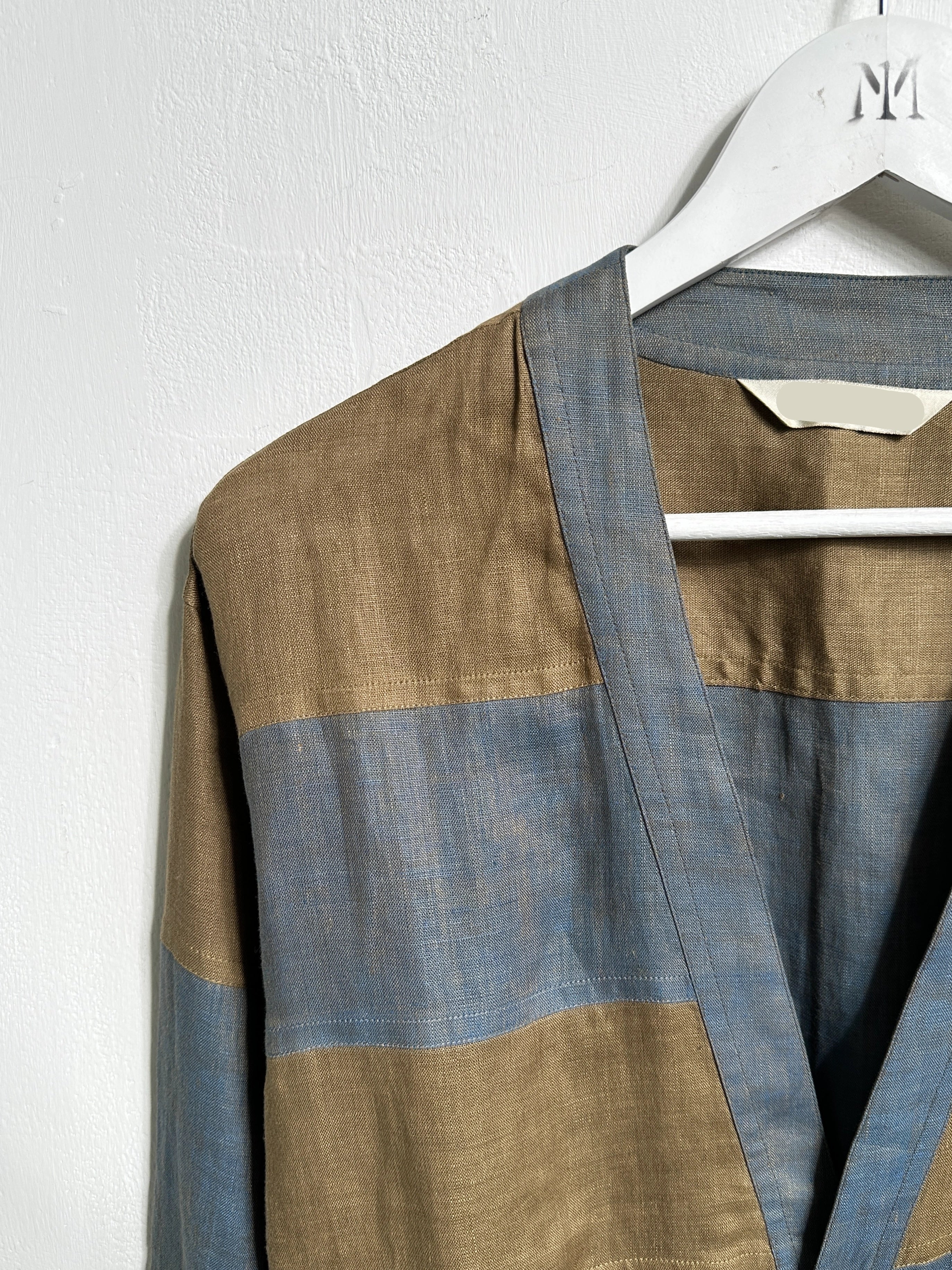 ITALIAN LABEL 1980s LINEN BLOUSON JACKET