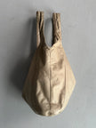 ISSEY MIYAKE PLANTATION - 1990s LEATHER SLOUCHY SHOULDER BAG
