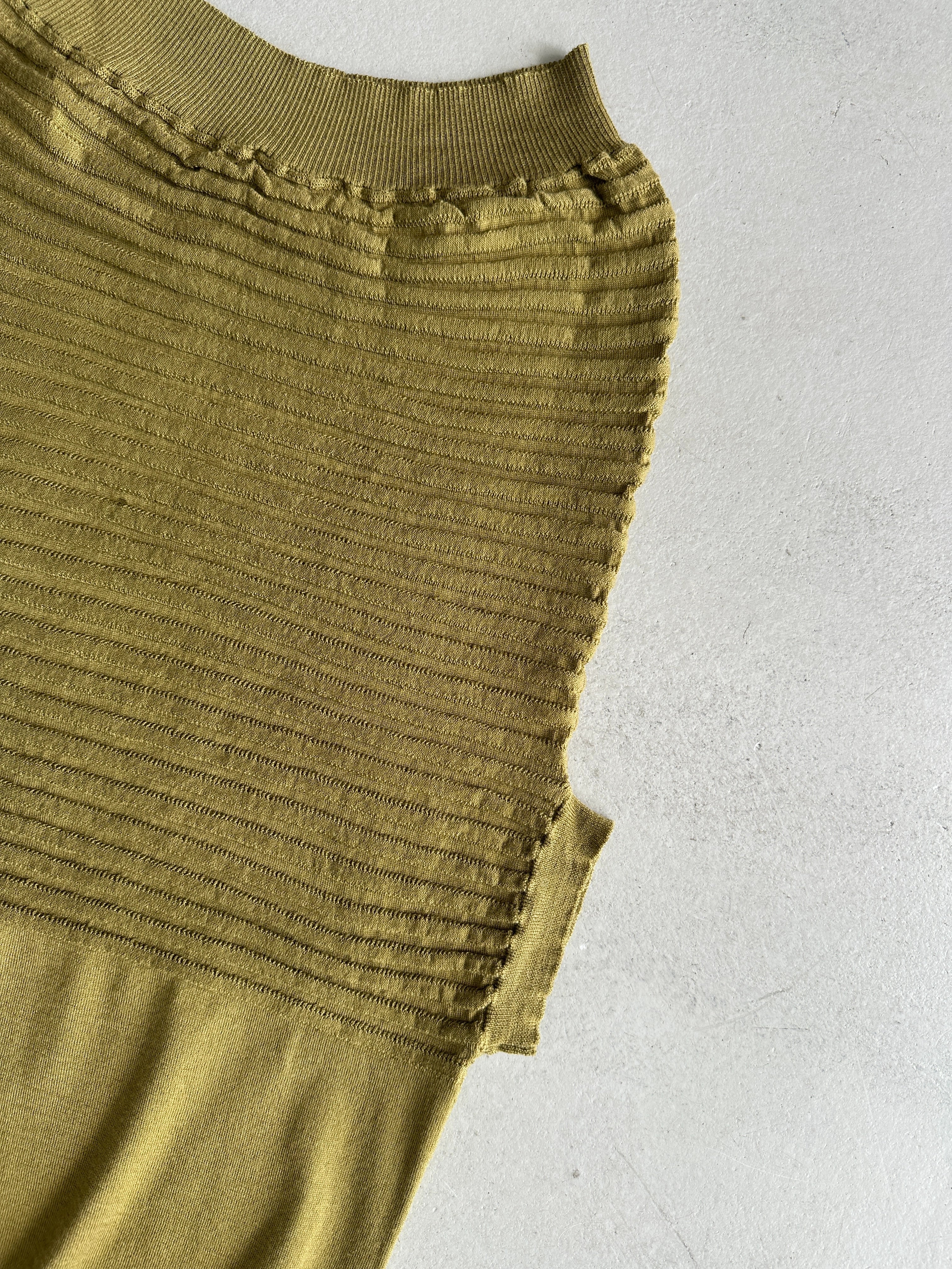 TRUSSARDI - 2000s SHOULDER OFF KNIT TOP