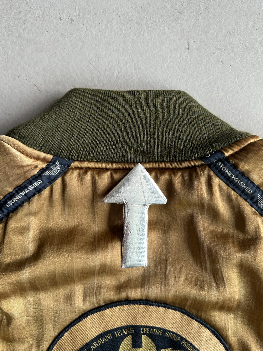 ARMANI JEANS - F/W 1988 STONE WASHED BOMBER JACKET