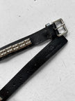 ITALIAN LABEL 2000s LEATHER BELT WITH PYRAMID STUDS