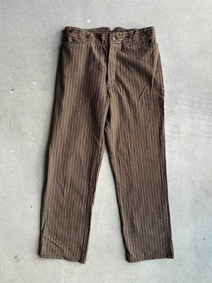 1980s STRAIGHT FIT PINSTRIPED TROUSERS