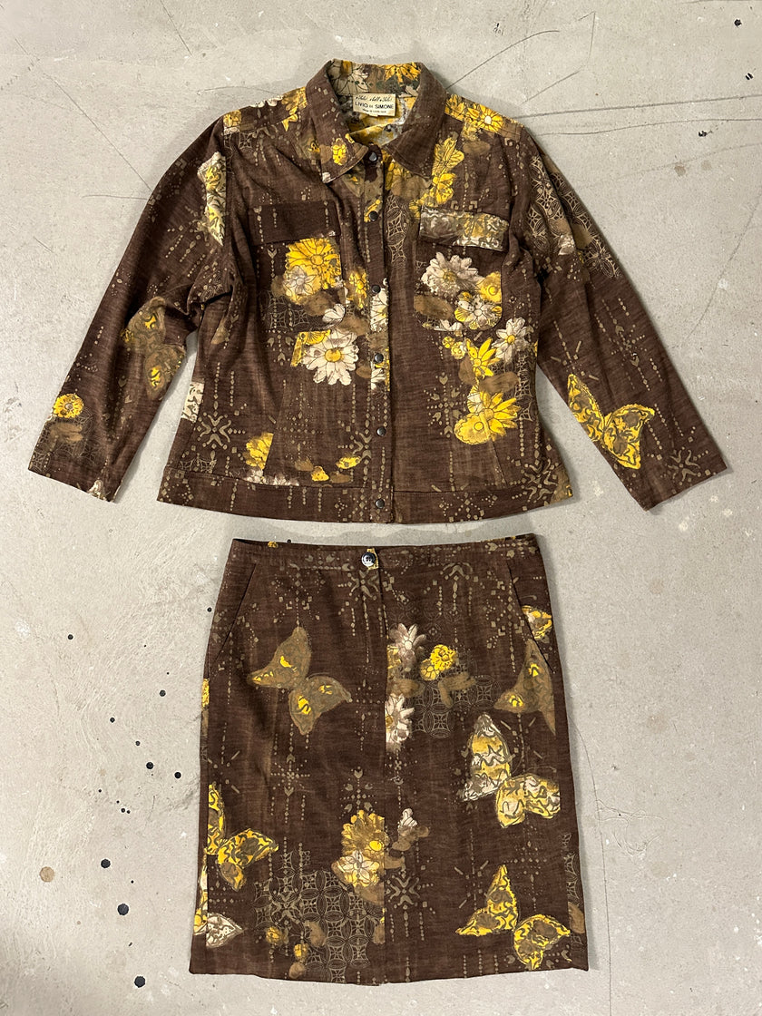 VINTAGE CO-ORD SET - SHIRT AND SKIRT