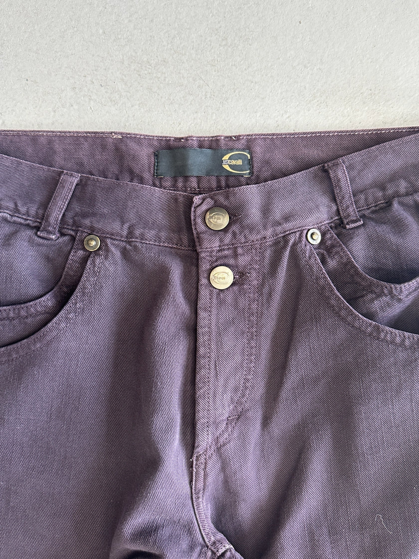 JUST CAVALLI - 2000s BACK BUCKLE JEANS TROUSERS