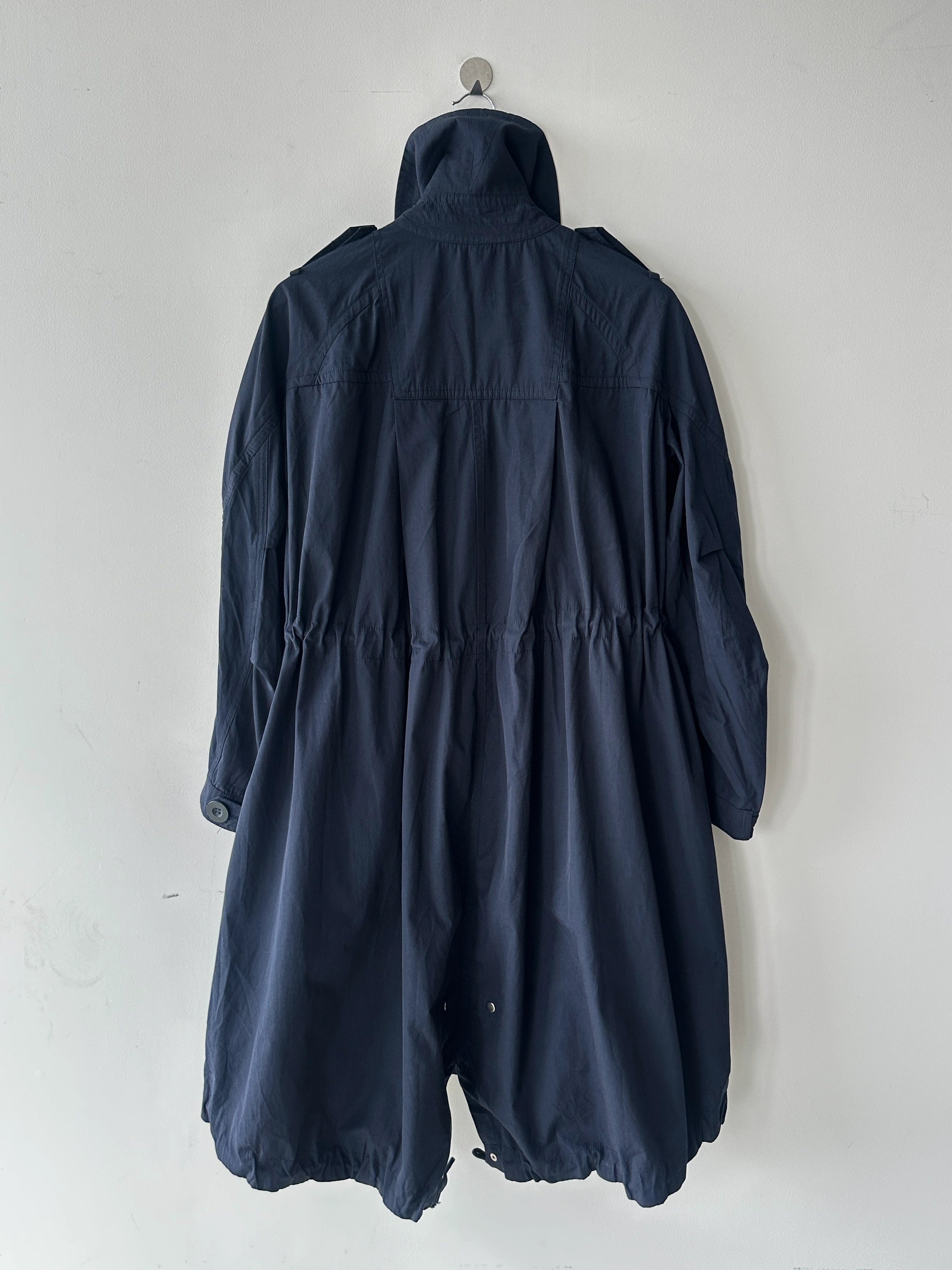 SACAI - S/S 2017 DOUBLE BREASTED TRENCH COAT WITH DRAWCORD GATHERED HEM