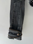 GIANFRANCO FERRÉ - early 2000s CROP FIT DENIM JACKET WITH EXPOSED ZIP DETAILS