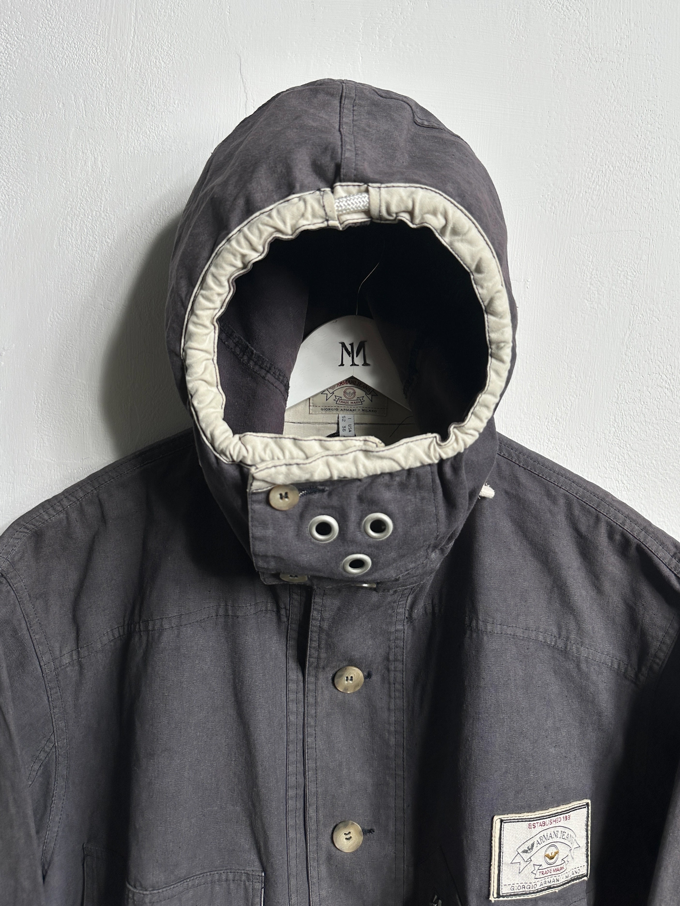 ARMANI JEANS - 1990s GUNNER SMOCK COTTON JACKET