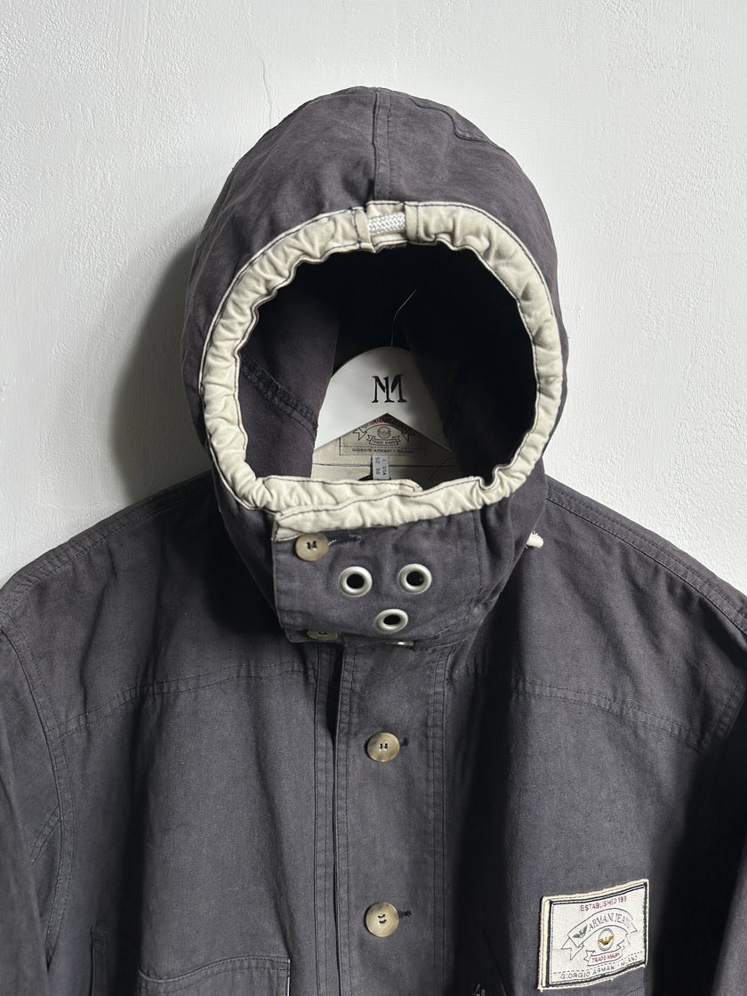 ARMANI JEANS - 1990s GUNNER SMOCK COTTON JACKET