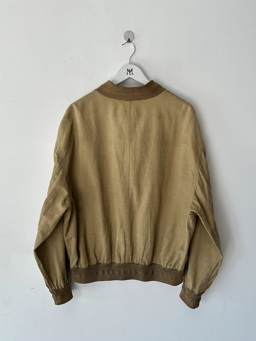 VALENTINO - 1990s LINEN BOMBER JACKET