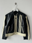 ARMANI JEANS - late 1980s CROP FIT BIKER LEATHER JACKET