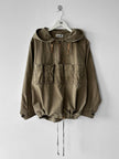 ISSEY MIYAKE HAI - 1980s COTTON HOODIE WITH FRONT POCKETS