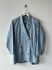 ISSEY MIYAKE - 1980s DOUBLE BREASTED BLAZER WITH ELASTICATED DETAILS AT BACK