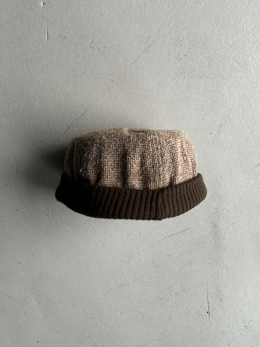 ARMANI JEANS - 1990s TWEED BEANIE HAT