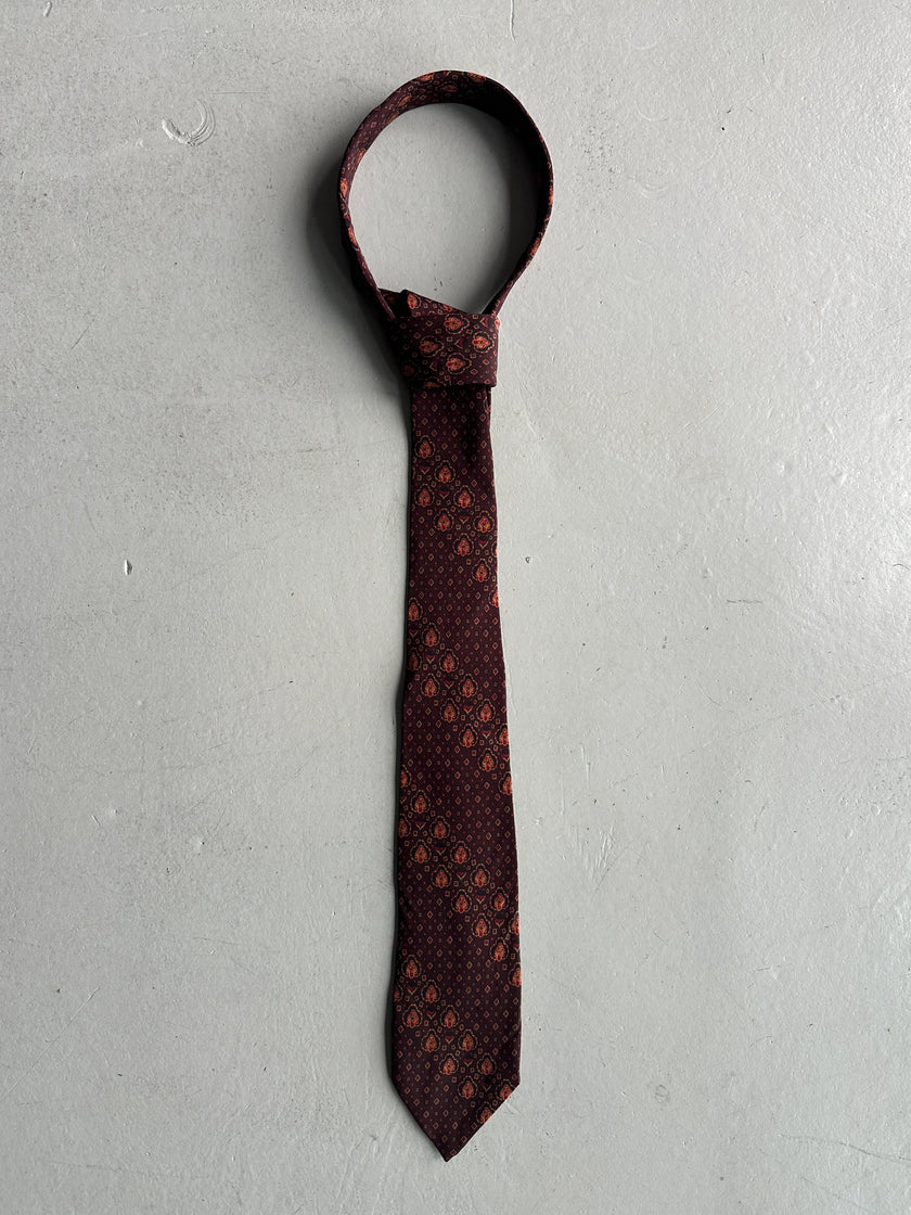 YVES SAINT LAURENT - 1990s SILK PATTERNED TIE