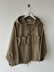 ISSEY MIYAKE HAI - 1980s COTTON HOODIE WITH FRONT POCKETS