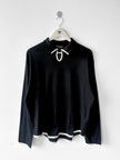 YOHJI YAMAMOTO Y'S - early 1990s LONG SLEEVE TOP WITH BUTTON DETAIL AT COLLAR