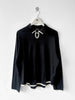 YOHJI YAMAMOTO Y'S - early 1990s LONG SLEEVE TOP WITH BUTTON DETAIL AT COLLAR