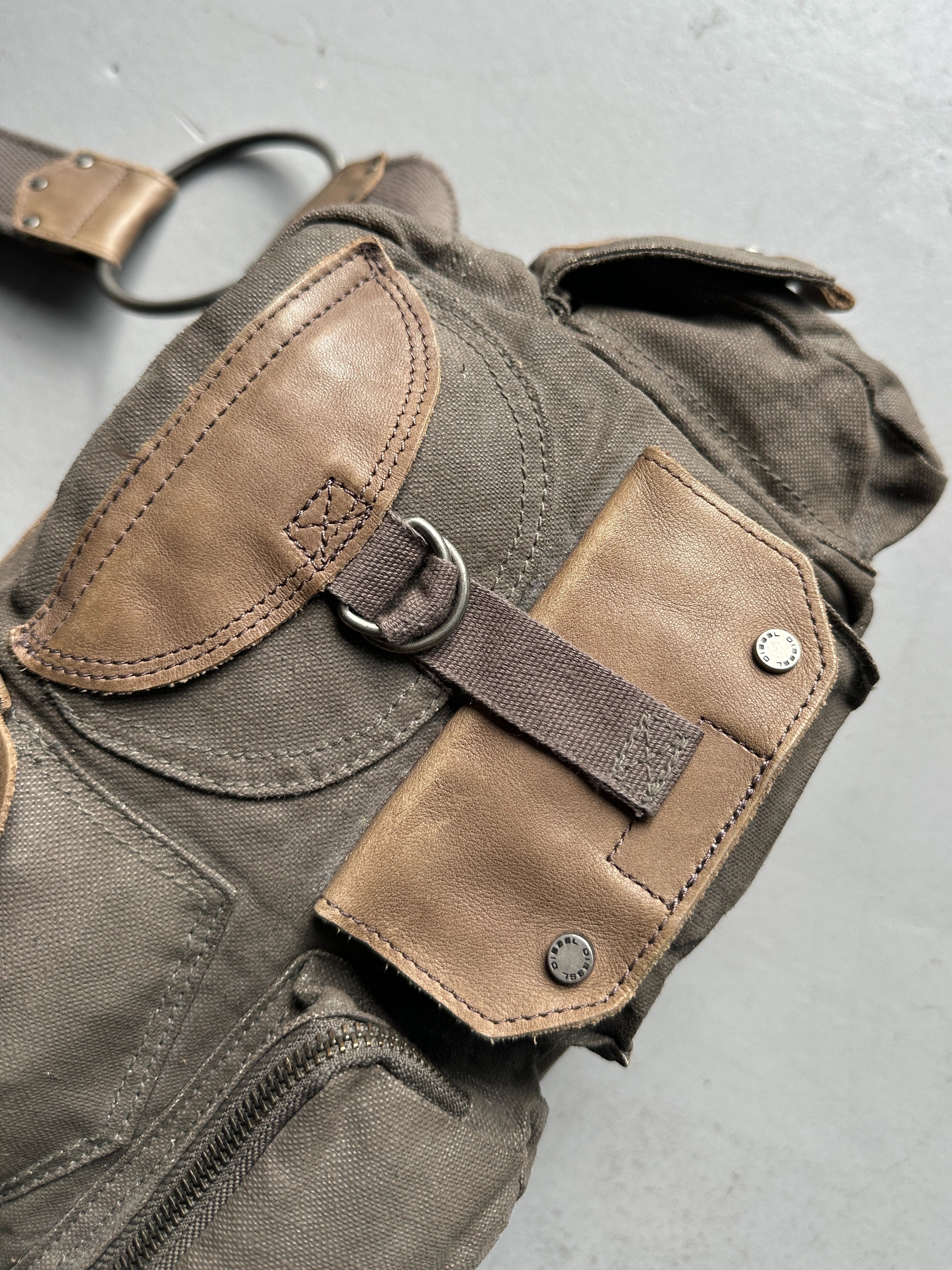 DIESEL SPARE PARTS - 2000s WAXED CANVAS CARGO BAG
