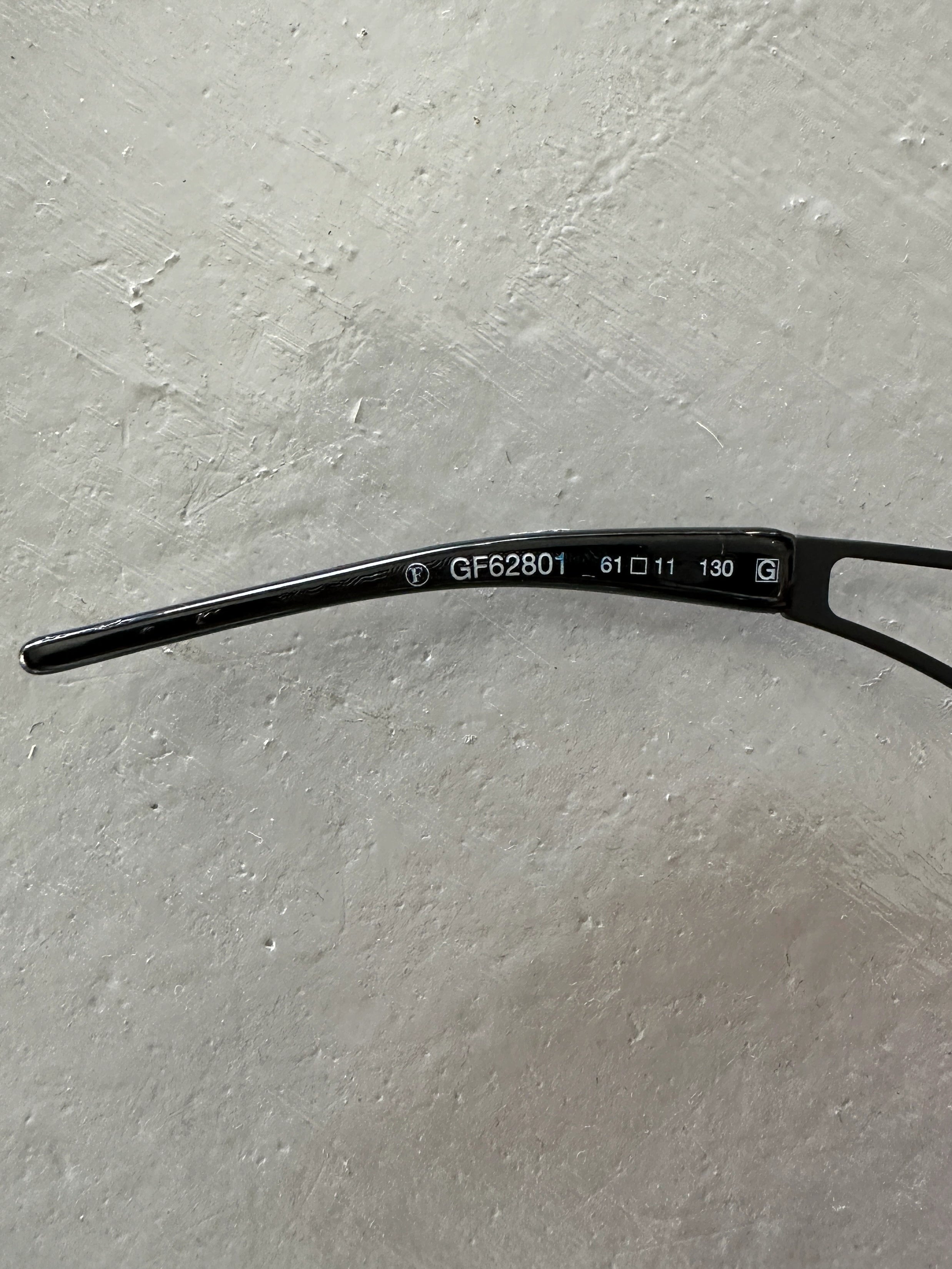 GIANFRANCO FERRÉ - 1990s WRAPAROUND SUNGLASSES WITH CUT OUT ARMS