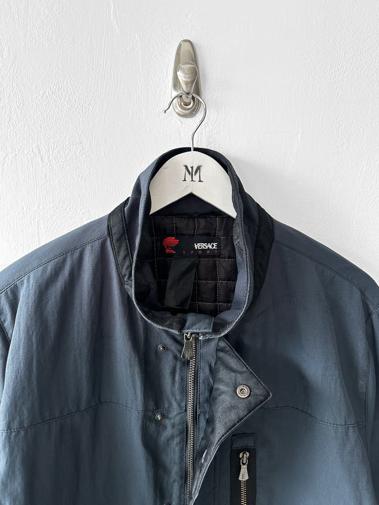VERSACE - 1990s TECHNICAL JACKET WITH CONTRASTING THROAT STRAP