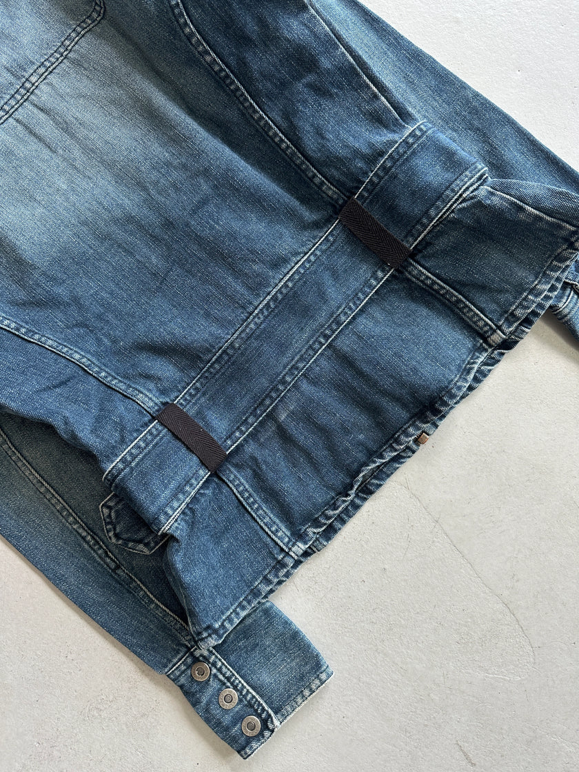 ARMANI EXCHANGE - 2000s BELTED DENIM JACKET