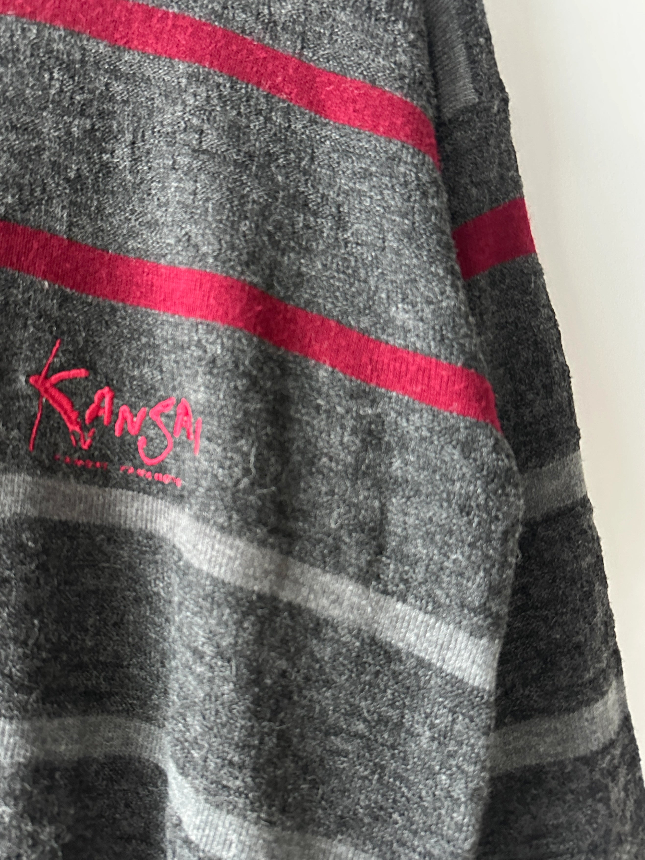 KANSAI YAMAMOTO - 1990s DROPPED SHOULDERS KNIT JUMPER