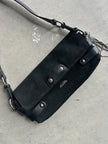 2000s SUEDE SHOULDER BAG WITH CHARMS