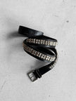 ITALIAN LABEL 2000s LEATHER BELT WITH PYRAMID STUDS