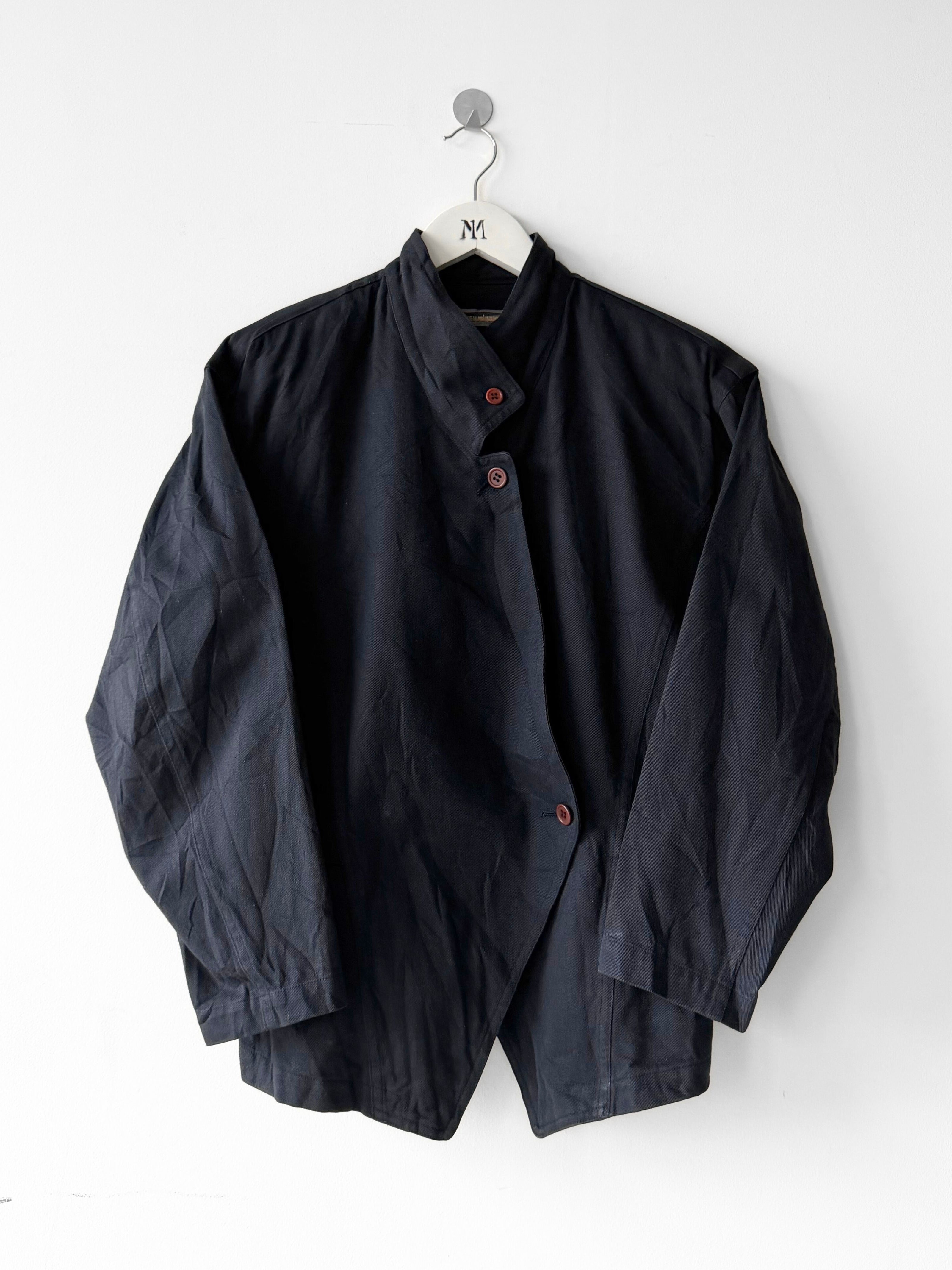 ISSEY MIYAKE - 1980s ASYMMETRICAL FRONT CLOSURE JACKET