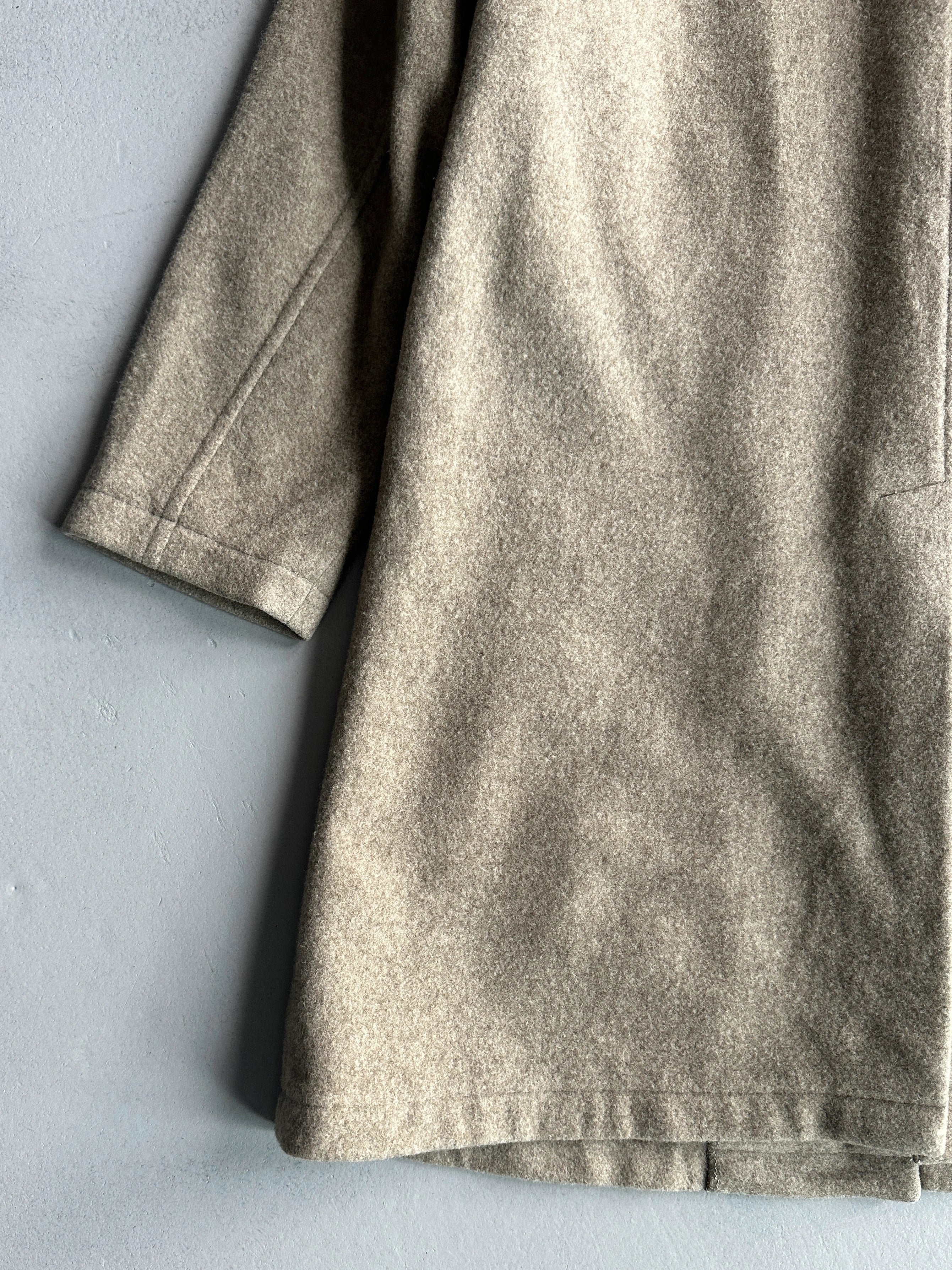 PLANTATION ISSEY MIYAKE - 1990s FUNNEL NECK WOOL COAT