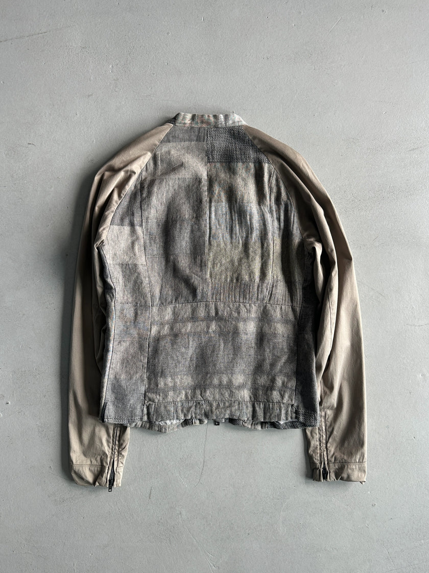 DIESEL - 2000s LINEN ZIPPED JACKET