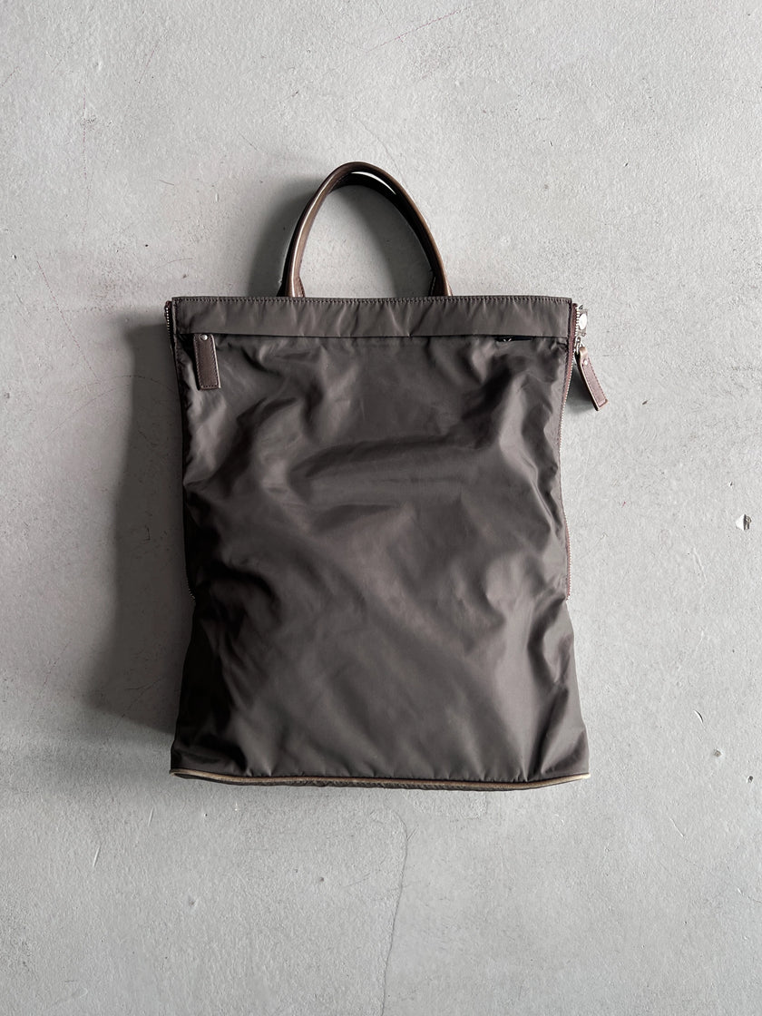 YOHJI YAMAMOTO Y'SACCS - 1990s 2 IN 1 LEATHER AND NYLON BAG