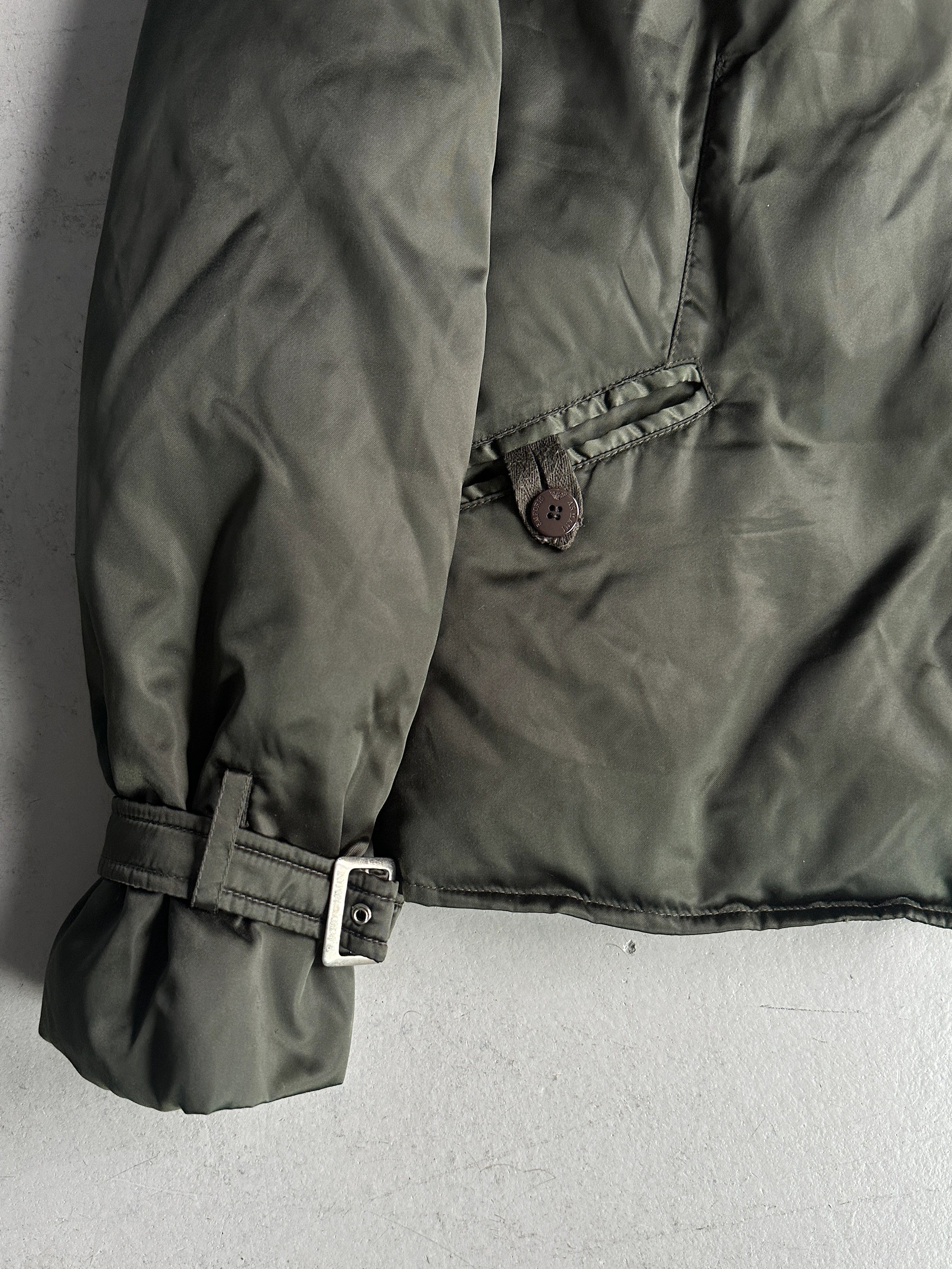 EMPORIO ARMANI - early 2000s ASYMMETRICAL FRONT CLOSURE FUNNEL NECK JACKET