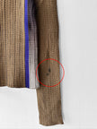 ISSEY MIYAKE - early 1990s PLEATED LONG SLEEVE TOP WITH COLOUR BLOCK SLEEVE