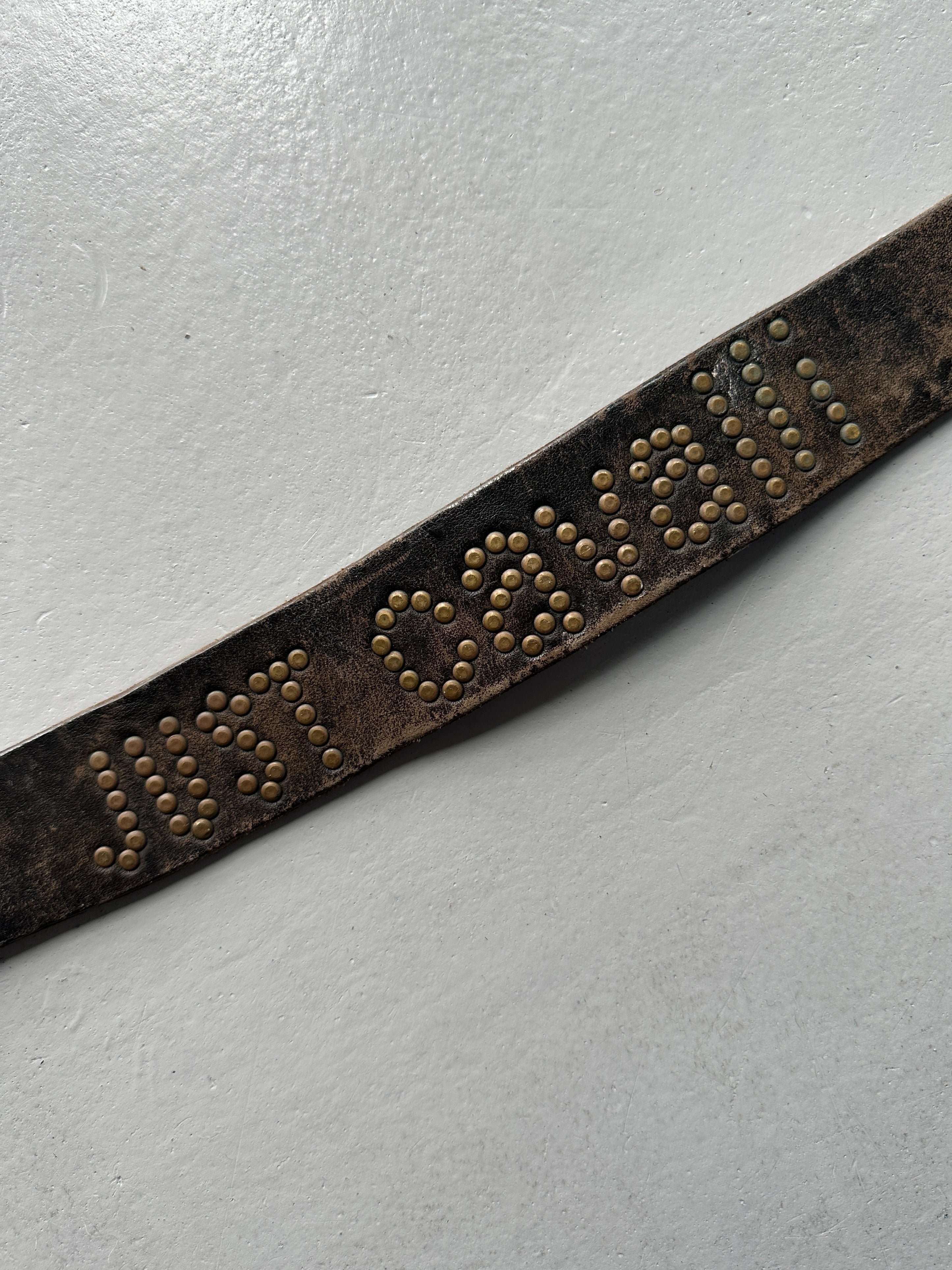 JUST CAVALLI - 2000s DISTRESSED LEATHER BELT