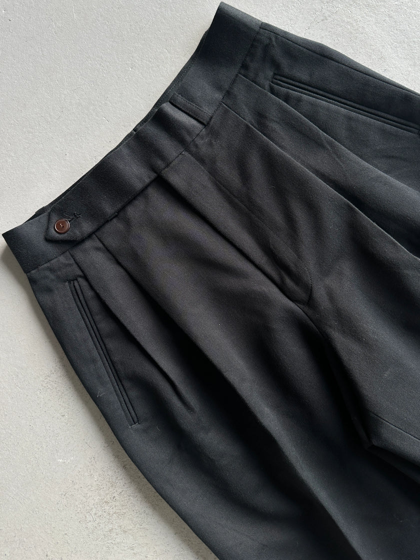JEAN PAUL GAULTIER HOMME - 1990s HIGH WAIST TAILORED TROUSERS WITH FRONT PLEATS