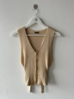 YOHJI YAMAMOTO Y'S -  early 1990s BUTTONED FRONT KNIT VEST TOP