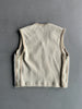 DEXTER WONG - 1990s FAUX FUR FRONT ZIPPED SIDE KNIT VEST