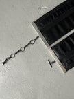 DIRK BIKKEMBERGS - S/S 1998 WIDE LEATHER BELT WITH METAL CHARM DETAIL