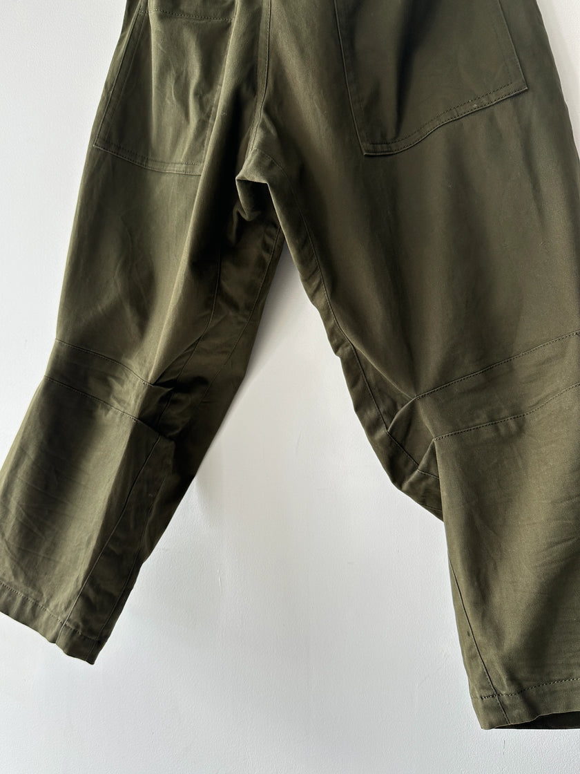 YOHJI YAMAMOTO Y'S - late 1990s CURVED LEG CAPRI TROUSERS