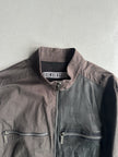 BIKKEMBERGS - 2000s LIGHT JACKET WITH LEATHER PANEL AT FRONT