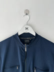 VERSACE - early 2000s ZIP UP SHORT SLEEVE TOP