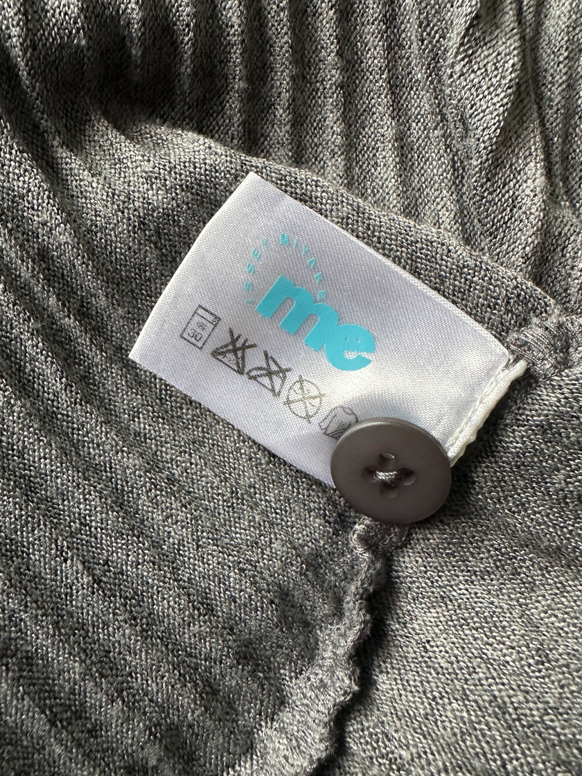 ISSEY MIYAKE - 2000s FUNNEL NECK PLEATED CARDIGAN