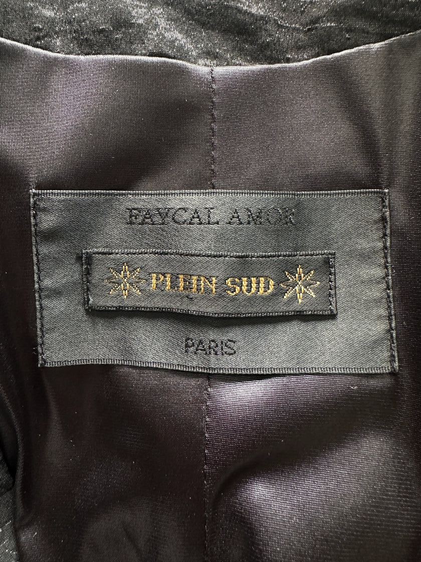 PLEIN SUD - 1990s RUCHED FRONT AND BACK METALLIC BLAZER