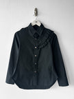 YOHJI YAMAMOTO Y'S - F/W 2016 SHIRT WITH RUFFLED YOKE OVER ONE SHOULDER AND BACK