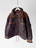 ARMANI JEANS 1990s AVIATOR BOMBER JACKET WITH SUEDE DETAILS